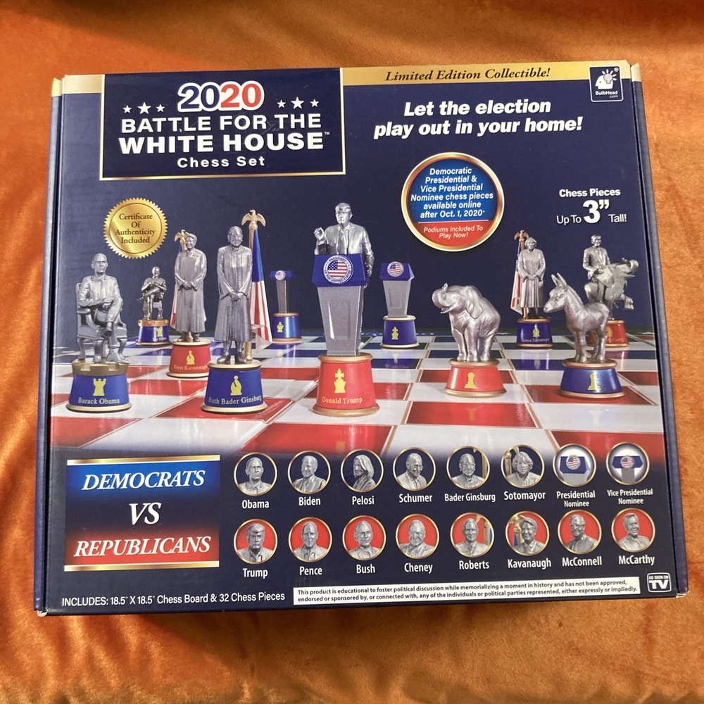 2020 Battle for the White House Chess Set Limited Edition Collectible